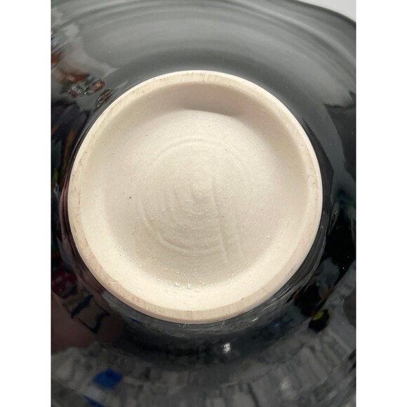 Studio Art Pottery Flared Ruffle Edge Glazed Shallow Bowl Dish Bill Campbell? - Picture 6 of 9